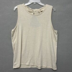 GAP Tank Top Women's XL Stretch Sweater Twist Back Anchorage Keyhole Ivory Soft